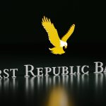 the first republic bank logo is reflected in the water