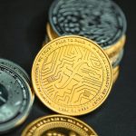 a close up of three different types of coins