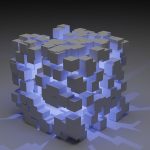 a 3d image of a cube made of cubes