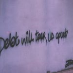 debt will tear us apart wall decor