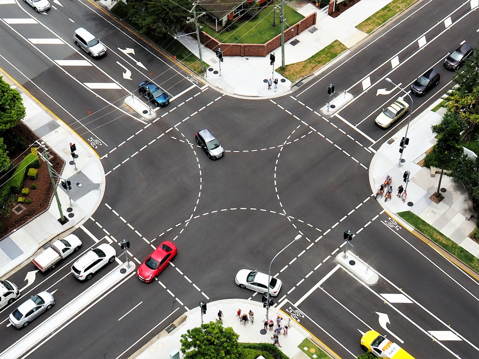 aerial photography of cars on road during daytime