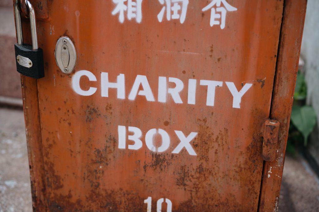 Charity box in china