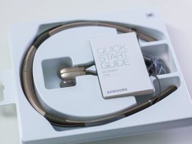 Gray Samsung Wireless Neckband Headphones