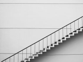 White Stairs Wallpaper